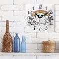 thumbnail image 3 of Gost Skeleton Rainbow Wall Clock Decorative Square Silent Non-Ticking Operated Clocks Aesthetic for Bedroom Living Room, 3 of 8