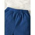 thumbnail image 7 of 4T Baby Boys Clothes 4T Boys 2PCS Fall WInter Outfits Set Solid Color Toddler Boys Long Sleeve Top Pants Set Blue, 7 of 7