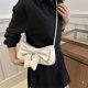 thumbnail image 4 of Lindo Bolso Hombro Con Lazo Bolso Cuero PU para Axila para Mujer (blanco), 4 of 8