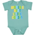 thumbnail image 3 of Inktastic Worlds Best Little Cousin Boys Baby Bodysuit, 3 of 5