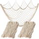 thumbnail image 3 of Decoración de pared de red de peces natural con conchas, colgantes de pared con temática oceánica, decoración de fiesta de red de pesca para fiesta pirata, boda, decoración fotográfica (red de pesca,, 3 of 5