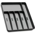 thumbnail image 4 of Silverware Organizer Tray Drawer Flatware Holder 5 Compartment Kitchen Utensil Storage Plastic Organizer White, 4 of 4