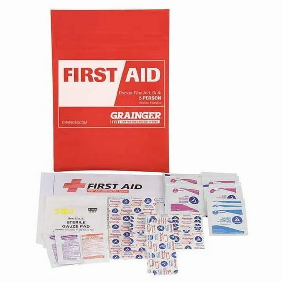 First Aid Kit and Housing, Fabric 38 Components, 5 People Served