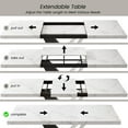 thumbnail image 5 of VENTOPYR Wooden Extendable Dining Table,60'' to 80'' Modern Farmhouse Kitchen Table for 8-10 Person, 5 of 7
