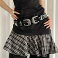 thumbnail image 6 of Weflink 2000s Retro Double Buckles Belt Punk Rock Trend Studded Waistband Accessory, 6 of 8