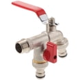 thumbnail image 1 of Double Water Outlet Tap Double Switch Water Faucet 1/2 inch Brass Faucet for Washing Machine, 1 of 8