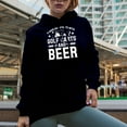 thumbnail image 2 of A Good Day Starts with Golf Carts and Beer Quote with a Buggy, Golf Player, Golfing or Golfer Themed Merch Gift, Navy Blue Hooded Sweatshirt or Hoodie, Small, 2 of 5