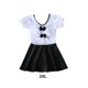thumbnail image 3 of Naiovety Traje de baño para adolescentes Estilo de moda y tela cómoda disponible en vestido de varios colores Traje de baño en blanco y negro 2XL, 3 of 6