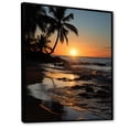 thumbnail image 2 of Designart "Magical Sunrise in Miami I" Nautical & Beach Floater Framed Wall Art Print, 2 of 7