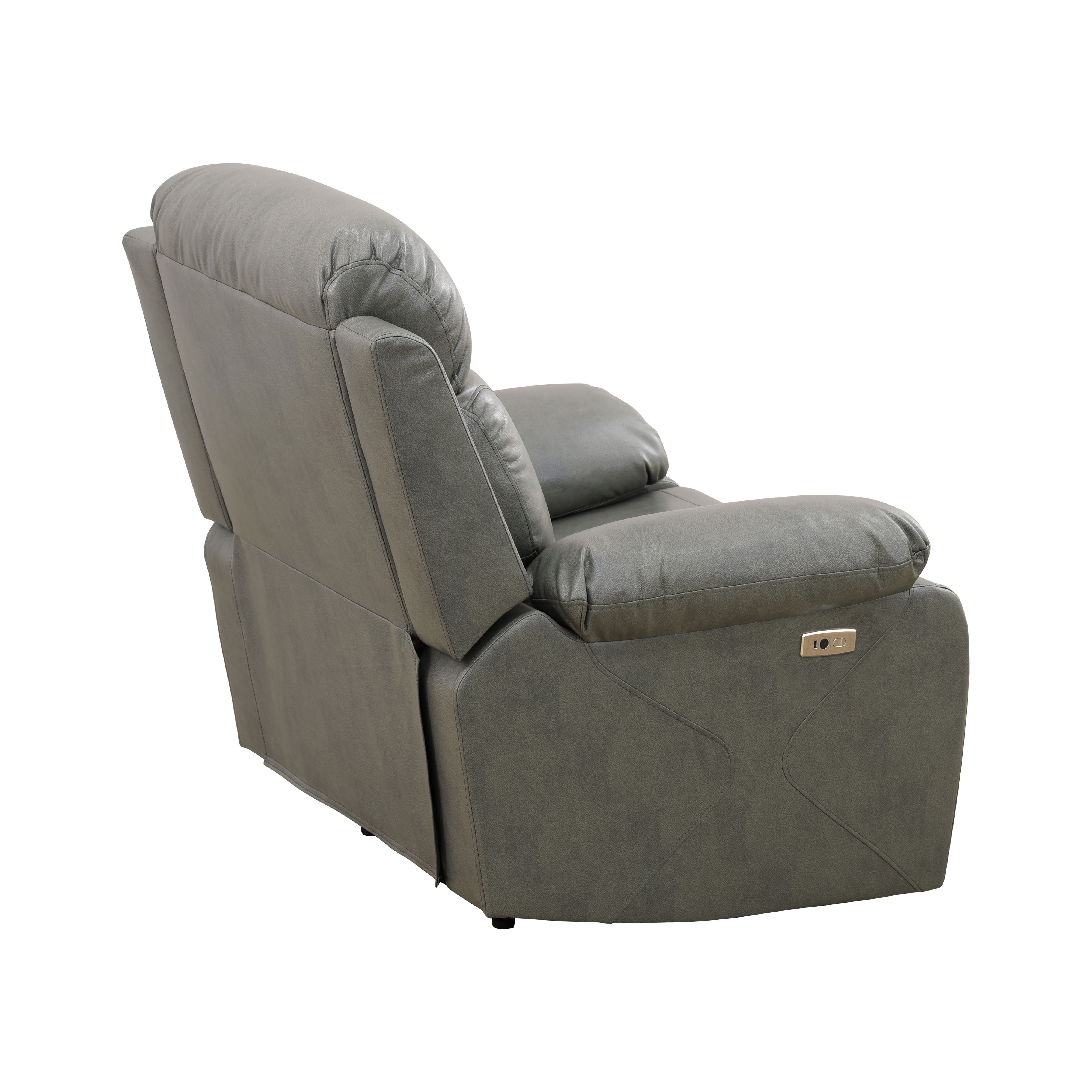 MAYEERTY Electric Recliner Chair, Breathable Leather Sofa with LED Lights for Living Room Bedroom