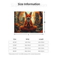 thumbnail image 5 of Goofa Maple Leaf Meditating Fox Pattern Fleece Throw Blanket for Couch, Soft Checkered Flannel Blanket for Sofa, Warm Cozy Decorative Blanket Fall Decor Gift-60"x50", 5 of 6