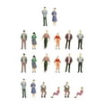 thumbnail image 4 of 3x Mini Figura de Ferrocarril de Gente Pequeña, Juguetes de Diseño de Vía de Tren Arquitectónico, Figuras Pintadas a Mano, , , 20 50 Colores Aleatorio 3 piezas, 4 of 8
