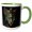 Green/White, variant on 3drose, Pug Dog Dressed in Santa Outfit and Glasses. Ai Generated., 11oz Magic Transforming Mug