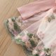 thumbnail image 2 of Gibobby Mameluco polar con estampado floral de manga larga para niñas pequeñas, monos para recién nacidos, vestido de tul, conjunto de diademas con(Rojo, 0-3 Meses), 2 of 5