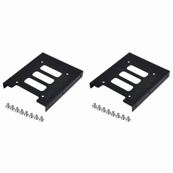 2pcs 2.5 Inch to 3.5 Inch SSD HDD Metal Adapter Mounting Bracket Hard Drive Holder