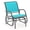 Turquoise, variante sur Costway Fauteuil Berçant à Glissière Simple d'Extérieur avec Accoudoirs pour Jardin, Porche, Cour Arrière, Noir