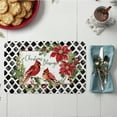 thumbnail image 2 of Wipe-Clean Reversible Holiday Placemats, Cardinal Greenery, Set of 2, Made in The USA, 2 of 3