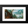 thumbnail image 2 of Marten Ryckaert 14x9 Black Modern Framed Museum Art Print Titled - A Mountainous Landscape with Huntsmen, 2 of 5