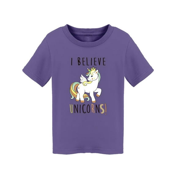 I Believe In Unicorns! Slogan T-Shirt Toddler -Image by Shutterstock, 3 Toddler