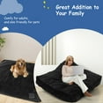 thumbnail image 2 of Costway 48" x 36" Crash Pad Sensory Mat with Foam Blocks and Washable Velvet Cover Black, 2 of 6