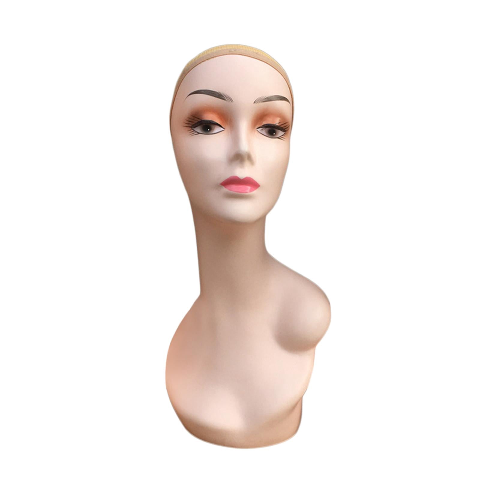 Mannequin Display Head Left Shoulder Display Model Multifunctional Female Manikin for Necklaces Hairpieces Glasses Hats Style A