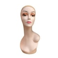 thumbnail image 3 of Maniquí de cabeza de peluca para mujer, maniquí femenino de hombro izquierdo, soporte de exhibición de peluca portátil de 48cm de altura para pelucas, Estilo A, 3 of 8
