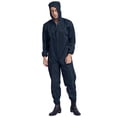 thumbnail image 3 of Sxiwei Mens One Piece Work Coveralls Mechanics Jumpsuits Long Sleeves Front Zipper Body Suits Navy Blue XL, 3 of 7