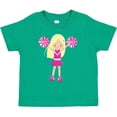 thumbnail image 3 of Inktastic Cheerleaders, Girl With Blonde Hair, Pink Uniform Girls Toddler T-Shirt, 3 of 5