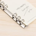 thumbnail image 4 of Office Supplies Colorful DIY Notepad Metal Accessory Ring Binder Loose-leaf File Folder Notebook Binding Hoops Binder Clip A7-SILVER, 4 of 8