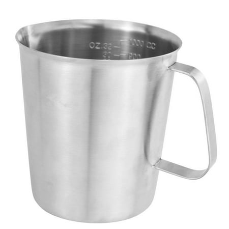 1000 ML Stainless Steel Measuring Cup Espresso Coffee Milk Steaming Frothing Pitcher for Espresso Machines, Milk Frothers and Latte