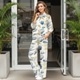 thumbnail image 3 of Xoenoiee Starfish Conch Coral Print 2 Piece Outfits For Women Sweatsuits Sets Tracksuit Long Sleeve Pullover and Jogger Sweat Pants with Pockets, M, 3 of 7