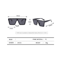 thumbnail image 2 of Square Oversized Sunglasses for Women Men Big Flat Top Fashion Shield Large UV Protection Rimless Shades, 2 of 5