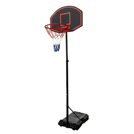 Zimtown Adjustable Basketball Stand Goal Height 5.2ft to 7.2ft, Indoor/Outdoor Kids Youth Exercise Basketball Hoop Backboard Rim, with Wheels for