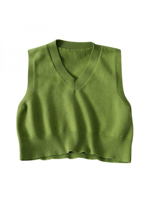 Magritta Women Sweater Vest V Neck Sleeveless Cable Knit Tank Tops Oversized Sweaters with Pockets