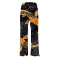 thumbnail image 5 of Casual Pants for Women Loose Straight Leg Boho Beach Casual Printed Linen Pants, 5 of 5