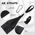 thumbnail image 2 of Correas abdominales colgantes para bar de dominadas, gimnasio, entrenamiento, color negro, 2 of 6