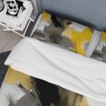 thumbnail image 4 of Designart "Sunlit Yellow with Vivid Gray II" Abstract Bedding Covert Set - Modern White Bed Set With 2 Shams, 4 of 6
