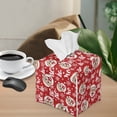 thumbnail image 5 of POLERO Leather Tissue Box Cover Cartoon Santa, Modern Square Tissue Box Holder for Creative Decorative, Ideal for Bathrooms/Office/Car/Nightstand/Dining Table, 5.1"X5.1"X5.5", 5 of 7