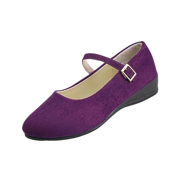 ShiShine Womens Mary Jane Shoes Velvet Flats Shoes Yoga Ballet Dance Shoes