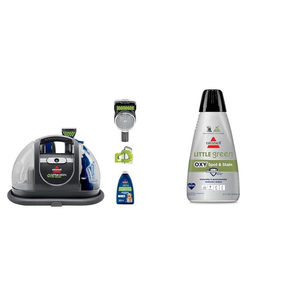 Limpiador de alfombras Bundle Bissell Little Green Pet Deluxe 3353