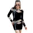 thumbnail image 1 of Robe à Encolure Carrée Libellule Mignonne Ample Imprimée Élégante Robe de Plage Fête Libellule Insecte Fée Colorée, 1 of 5