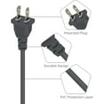 thumbnail image 2 of NeoMart-2 Prong Polarized Grey Extension Cord 7 feet Thin Power Cable Male to Female for Indoor/Home Use, Slim Design 625W,5A (1 Pack), 2 of 17