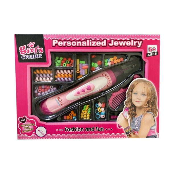 Set para cabello trenzas The Baby Shop con peine y aplicador Rosa