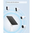 thumbnail image 3 of Panel solar eufyCam certificado de seguridad eufy, compatible con eufyCam, fuente de alimentación continua, panel solar de 2,6 W, IP65 resistente a la intemperie para vigilancia en exteriores y carga, 3 of 5
