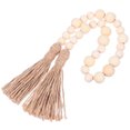 thumbnail image 4 of KHBUAB 1Pack Wooden Bead Garland with Tassels in Timber for French Country Home Decor and Photo Props, 4 of 8