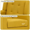 thumbnail image 2 of DREAMSIDEA Modern Button Tufted Accent Chairs Set of 2 Upholstered Indoor,Linen Living Room Arm Chair for Bedroom, Yellow, 2 of 6