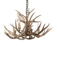 thumbnail image 3 of Meyda Tiffany 200455 Antlers 4 Light 30" Wide Antler Candle Style Chandelier - Copper, 3 of 4