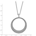 thumbnail image 2 of 925 Sterling Silver Polished Sparkle-Cut Circle Pendant Necklace 2inch Ext 19.5 Inch 41mm Wide Pendant for Women, 2 of 2