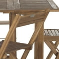 thumbnail image 6 of SAFAVIEH Outdoor Collection Arvin Table & 4 Chairs Natural, 6 of 7