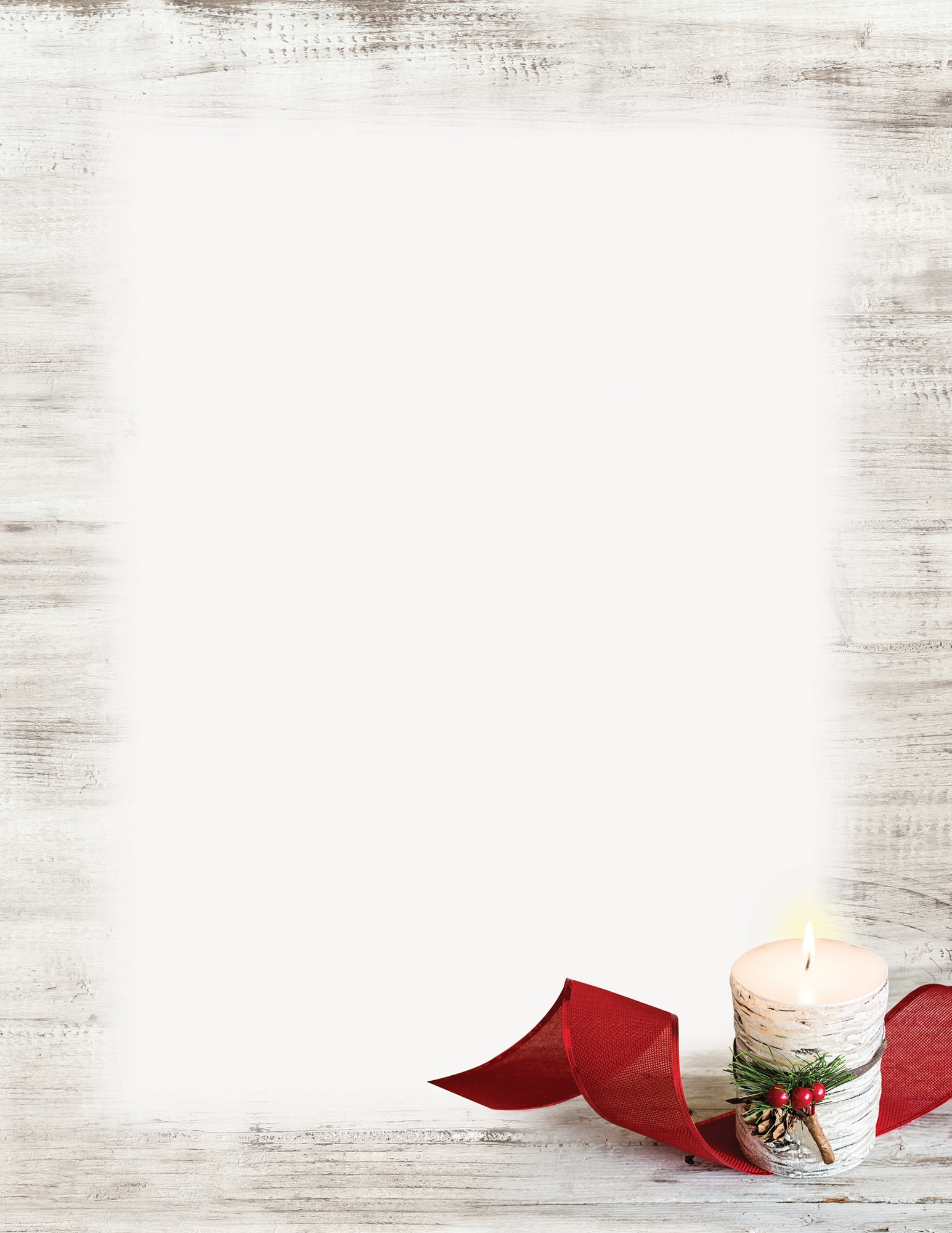 Birch Candle Christmas Holiday Letterhead Paper & Matching Envelopes – 40 Sets (8.5x11”) - View #6